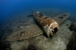 Wreck of  a Republic P47 Thunderbolt - Corsica by Jim Garland 